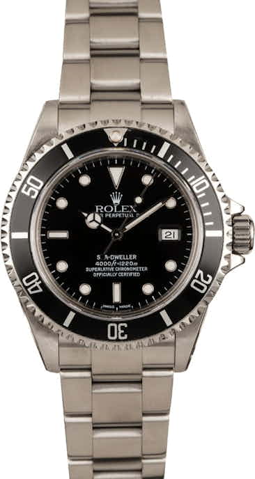 Pre Owned Rolex Sea-Dweller 16600 Black Bezel