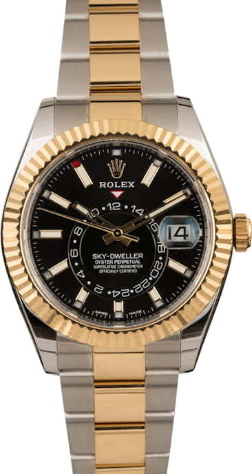 Used Rolex Sky-Dweller 326933 Black Dial Two Tone Oyster