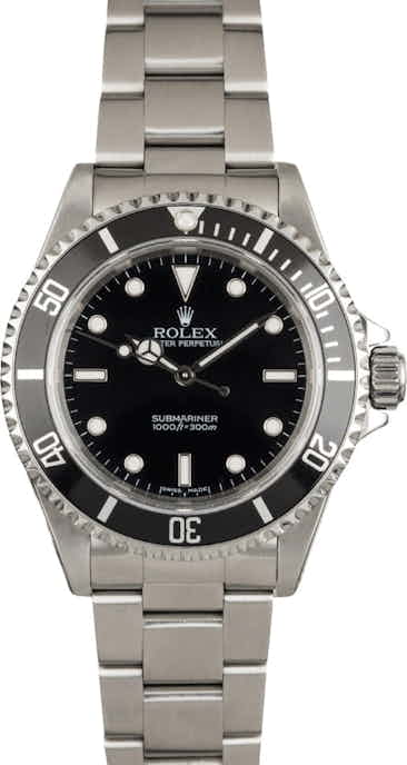Used Rolex Submariner 14060 Black Dial Black Bezel