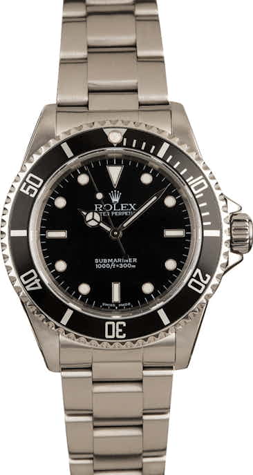 Rolex No Date Submariner 14060 Black Luminous Dial