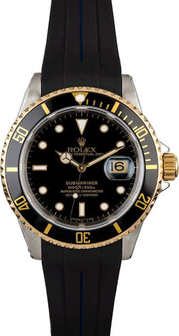 Rolex Submariner 16613 with Rubber Strap