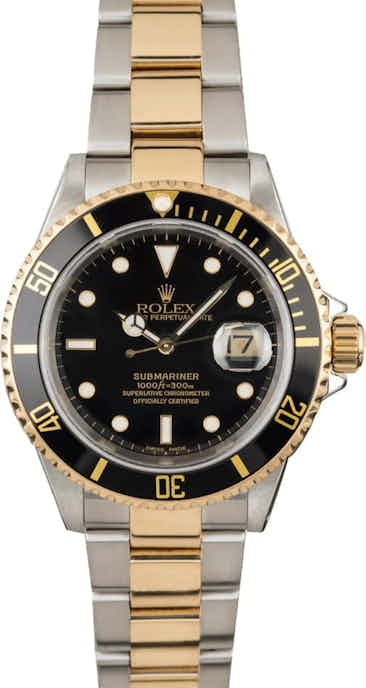 Men's Rolex Submariner 16613 Two Tone Watch