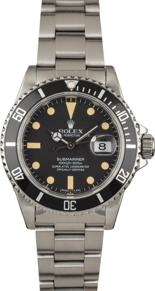 Buy Vintage Rolex Submariner 16800 Bob s Watches Sku 120289 A