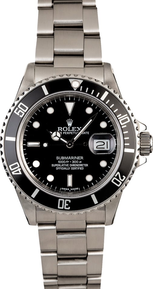 Rolex Submariner 168000 904L Stainless Steel