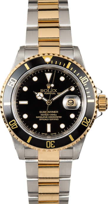 Rolex Submariner Black Two-Tone 16613 Oyster