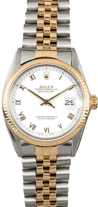 Rolex Two-Tone Datejust 16013 White