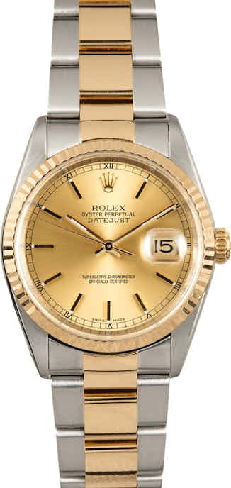 Rolex Two-Tone Datejust 16233 Oyster Band