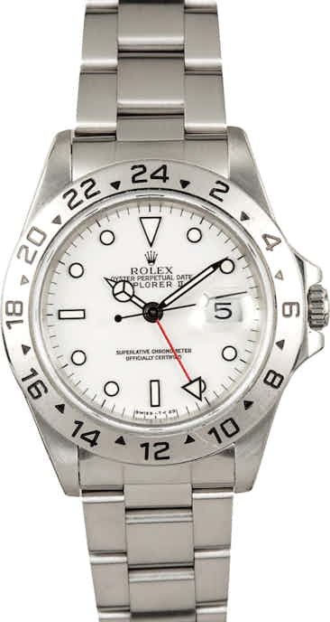 Rolex White Explorer 2 16570 Certified Pre-Owned