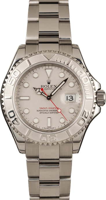Pre-Owned Rolex Yacht-Master 16622 Platinum Timing Bezel Watch