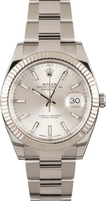 Pre-Owned Rolex Datejust 41 Ref 126334 Silver Dial