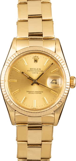 Vintage Yellow Gold Rolex Date 15037