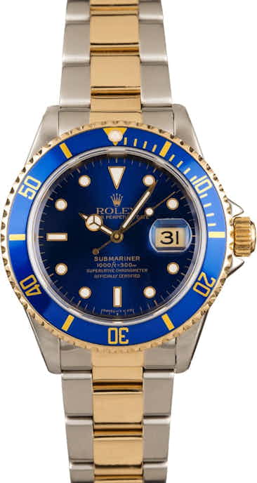 Rolex Submariner 16613 Blue Dial 100% Authentic