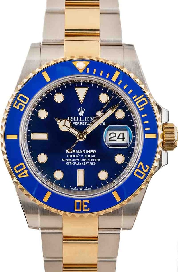 Rolex Submariner Blue Two Tone Watches Bob s Watches