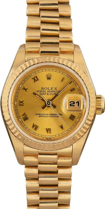 Ladies Rolex Datejust 69178 18k Yellow Gold
