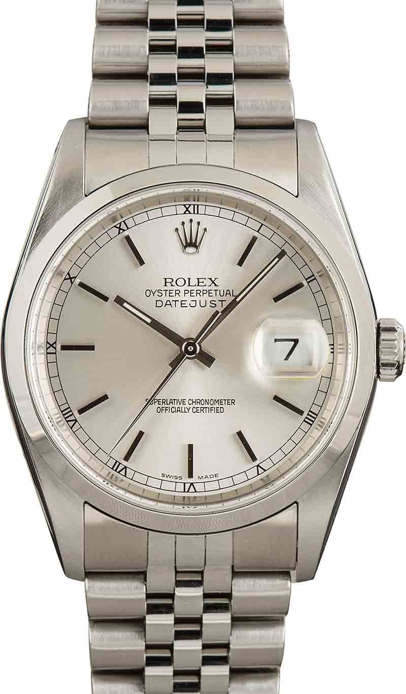 Buy Used Rolex Datejust 16200 Bob s Watches Sku 163150