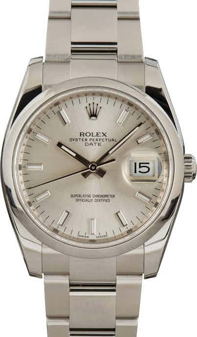 Rolex Date 115200 Silver Dial