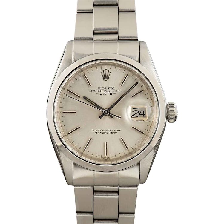 Used Rolex Date 1500 Silver Dial