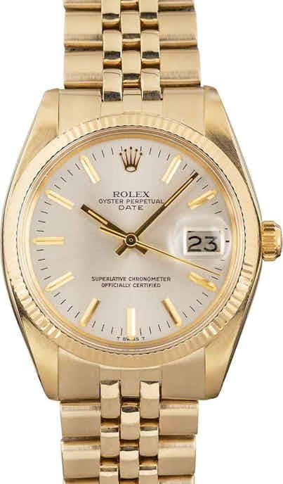 Pre-Owned Rolex Date 1503 Silver Dial