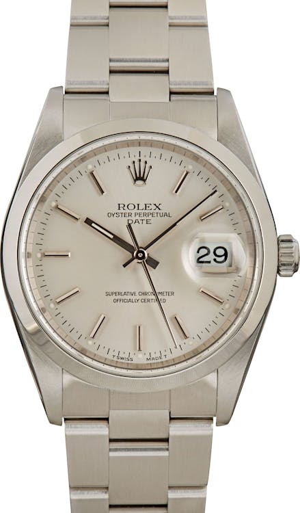 Rolex Date 15200 Silver Dial