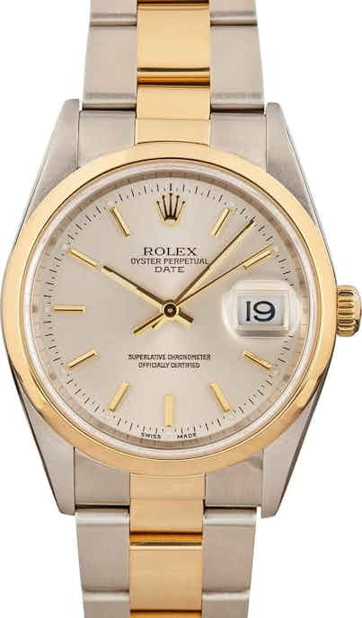 Men's Rolex Date 15203 Silver Dial