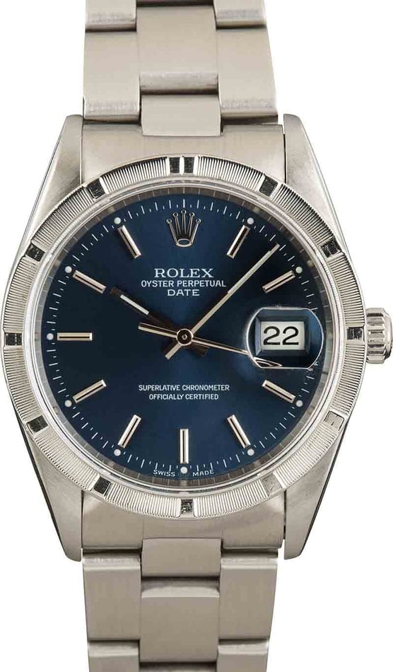 Rolex watch outlet with blue face