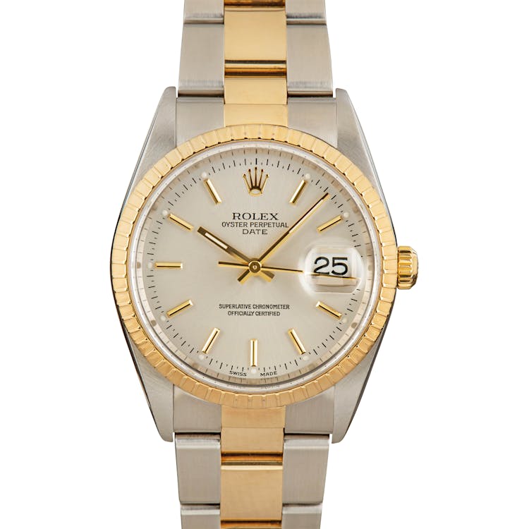 Rolex Date 15223 Two Tone Silver Dial