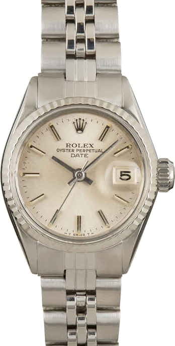 Ladies Rolex Date 6517 Silver Dial