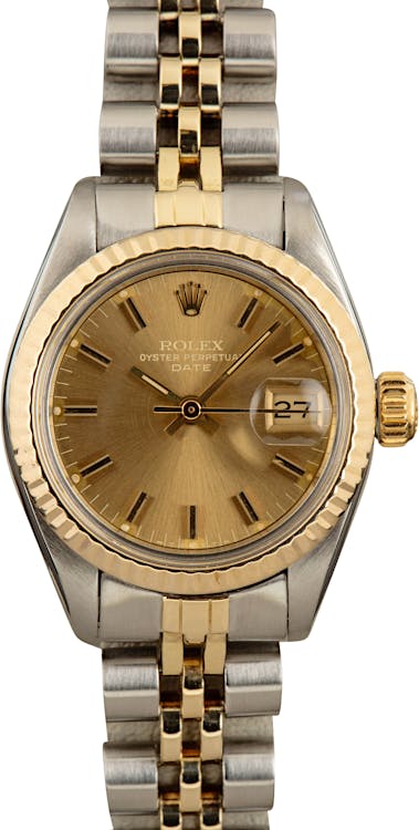 Used Rolex Date 6917 Ladies Champagne Dial