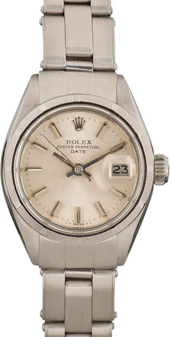 Ladies Rolex Date 6919 Silver Dial