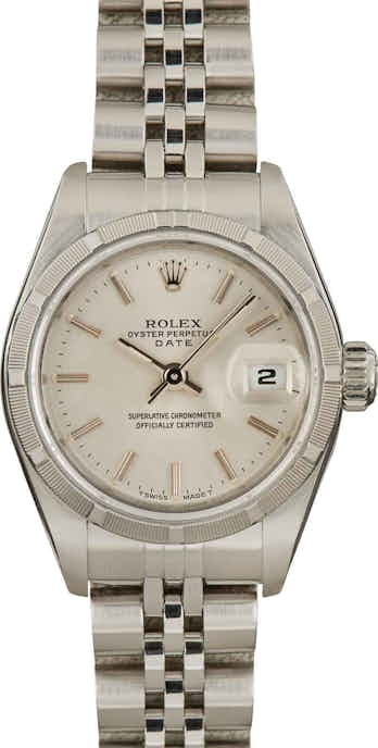 Ladies Rolex Date 69190 Silver Dial