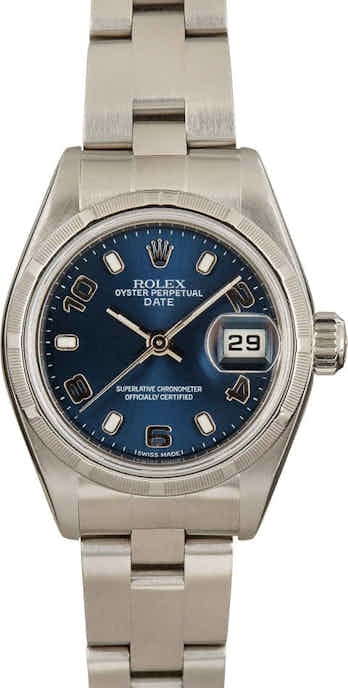 Ladies Rolex Date 79190 Blue Dial
