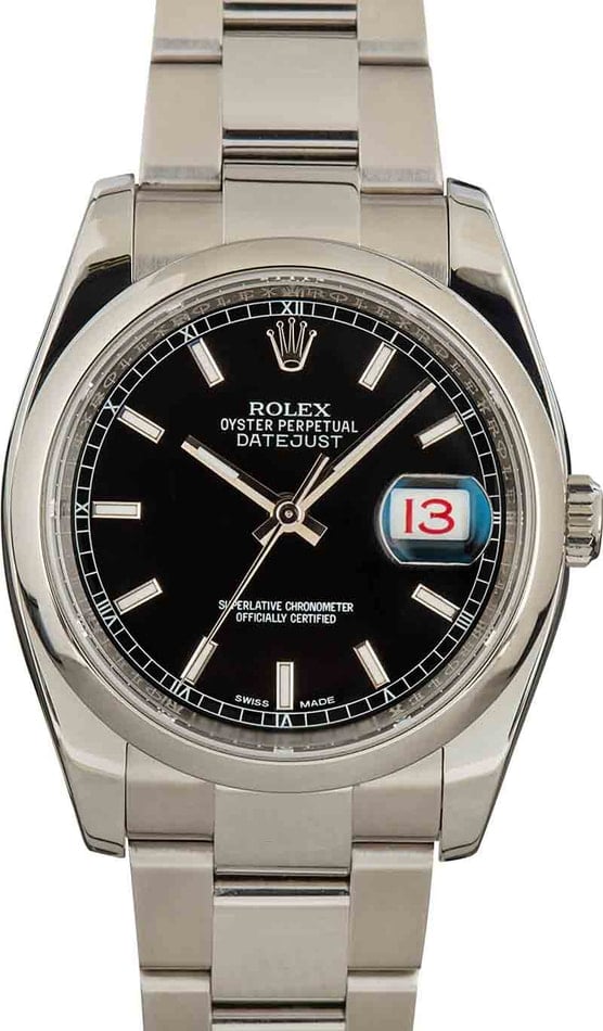 Buy Used Rolex Datejust 116200 Bob s Watches Sku 161904