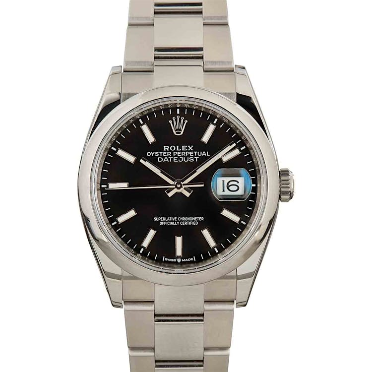 Pre-Owned Rolex Datejust 126200 Black Dial