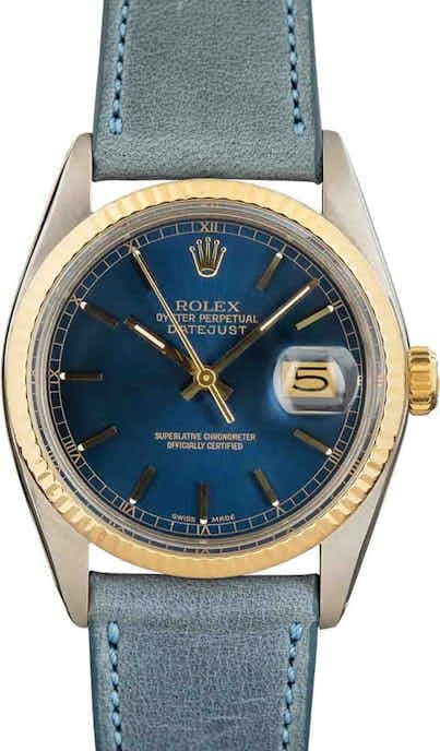 Men's Rolex Datejust 16013 Blue Dial