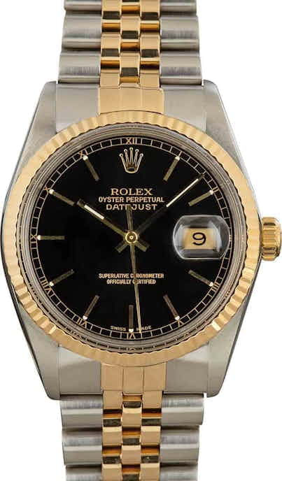 Men's Rolex Datejust 16013 Black Dial