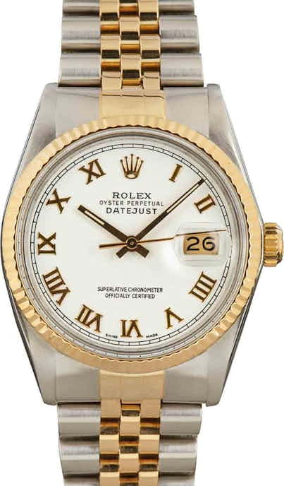 Used Rolex Datejust 16013 White Dial