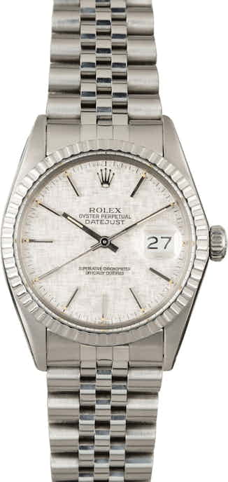 Rolex Datejust 16014 Silver Linen