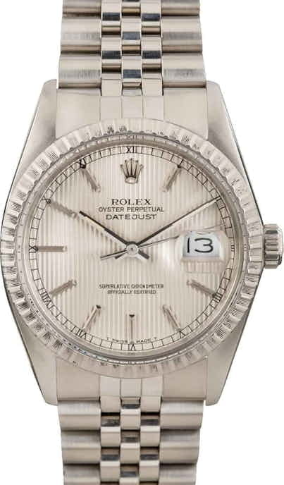 Rolex Stainless Datejust 16030 Tapestry Dial