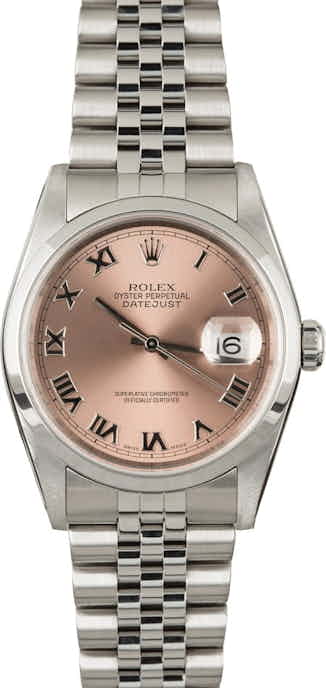 PreOwned Rolex Datejust 16200 Silver Dial Steel Oyster