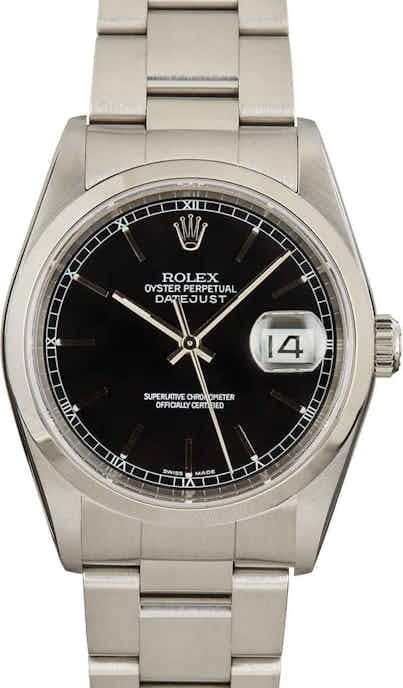 Rolex Datejust 16200 Black Dial
