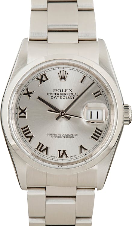 Rolex Datejust 16200 Silver Roman Dial