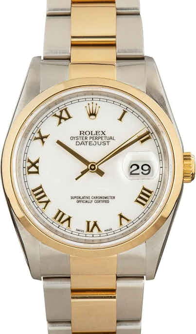 Rolex Datejust 16203 White Roman Dial