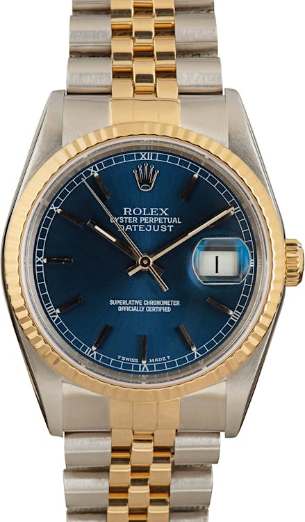 Datejust Rolex 16233 Blue Dial