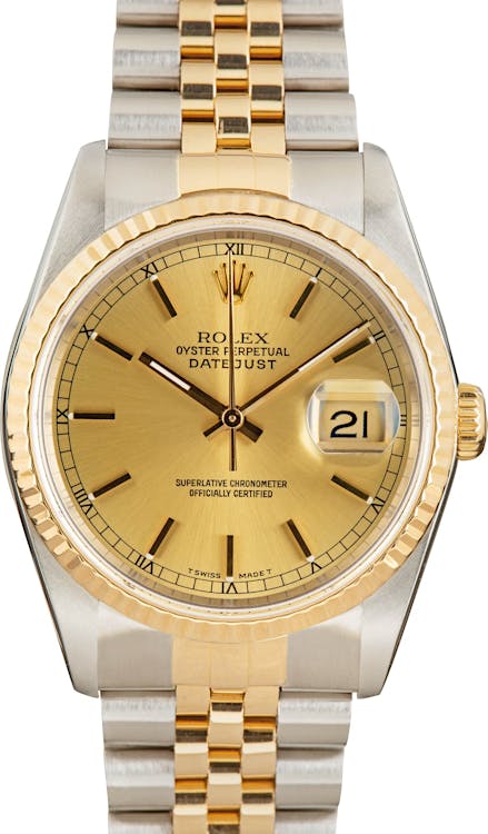 Pre-Owned Rolex Datejust 16233 Champagne Dial