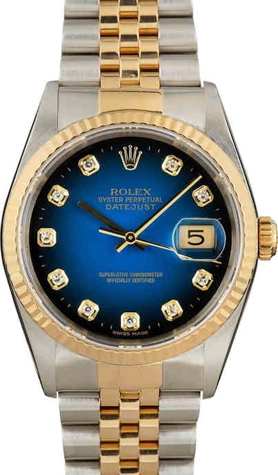 Rolex Datejust 16233 Blue Diamond Vignette