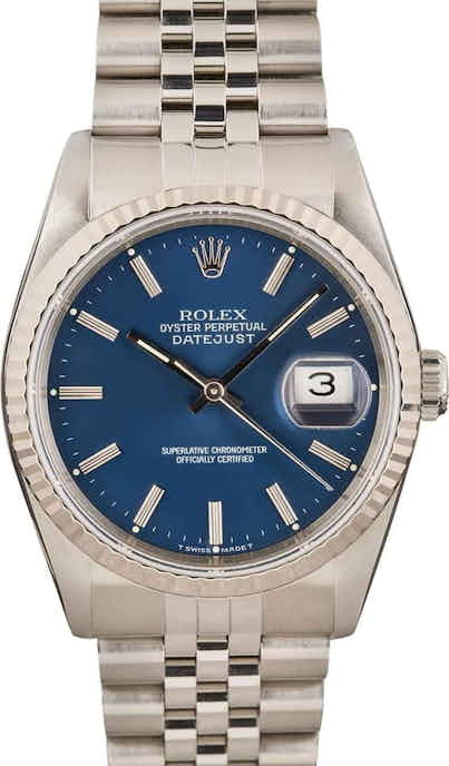 Pre Owned Rolex Datejust 16234 Blue Dial