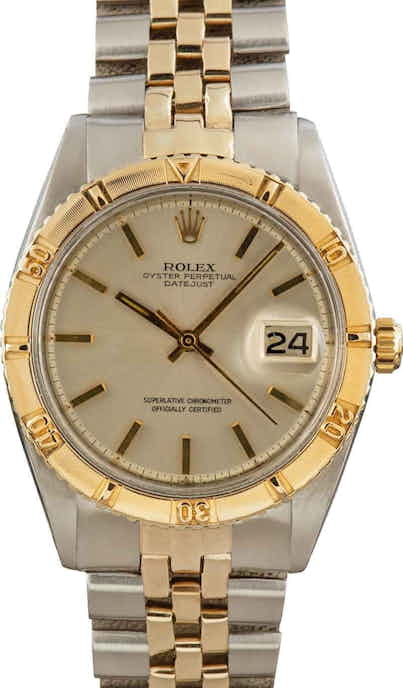 Vintage Rolex Thunderbird DateJust Stainless Steel and Gold