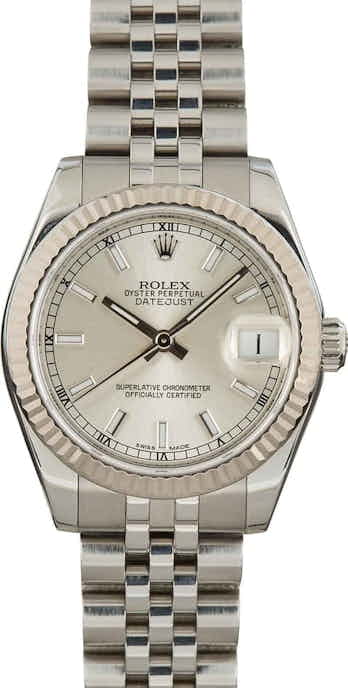 Mid-Size Rolex Datejust 178274 Silver Dial