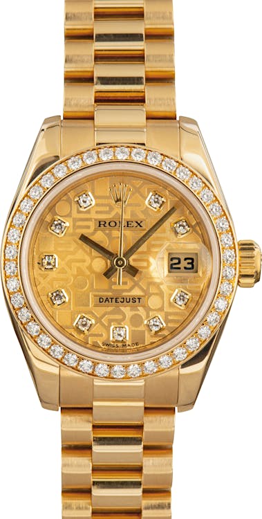 Ladies Rolex Datejust 179138 18k Yellow Gold