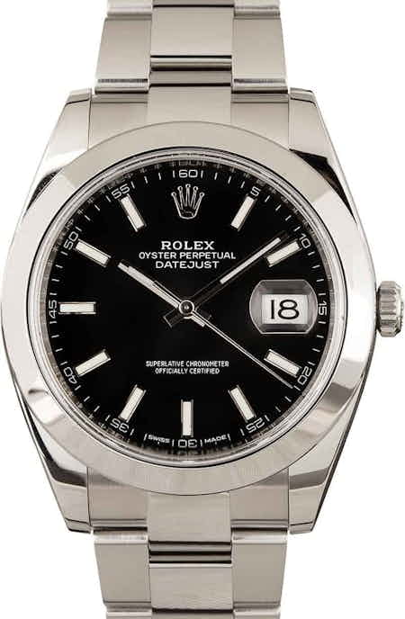 Rolex Datejust 41 Ref 126300 Black Luminous Dial
